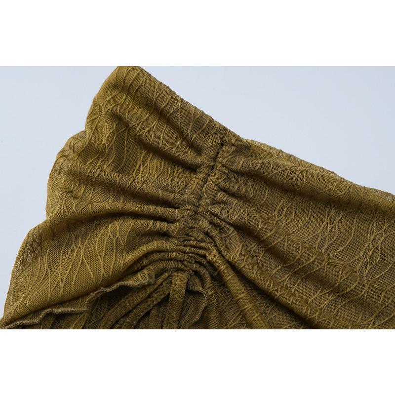 GMXIA Dámský podzimní čistě sexy Spice Girl top svetru s dlouhým rukávem a výstřihem bez ramínek