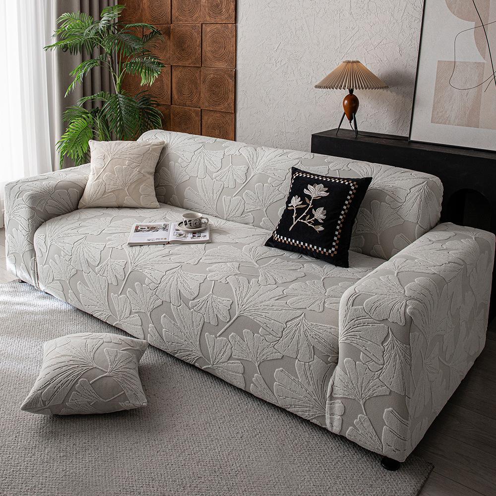 New Cream Style Elastic Full Cover Sofa Cover All Season Universal Dust Proof and All Purpose Cover  Anti Cat Scratch Cover