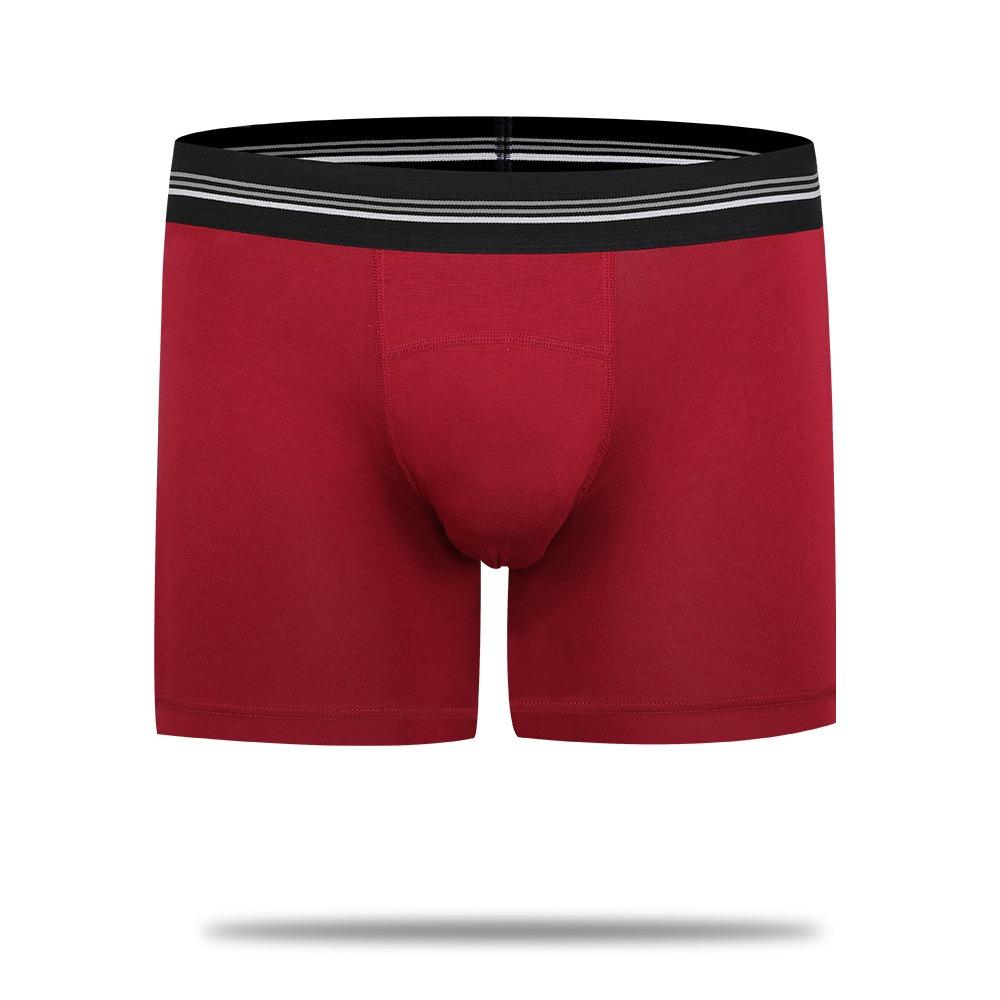 

Однотонные дышащие хлопковые мужские шорты-боксеры с тонкой полоской на поясе 3XL