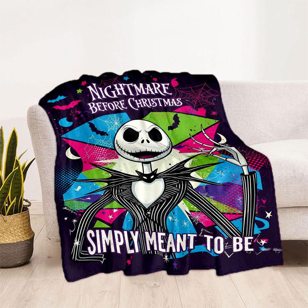 Christmas Nightmare Blanket Durable Comfort Perfect for Couch Picnics Sofa All-Season Use Digital Print Suitable for Gifting Relatives and Friends