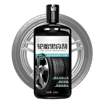 Recubrimiento para neumáticos, 320 ml, brillo, cuidado de ruedas, brillo, secado rápido, limpiador de ruedas, pulidor de neumáticos de larga duración, resistente al agua, para automóviles