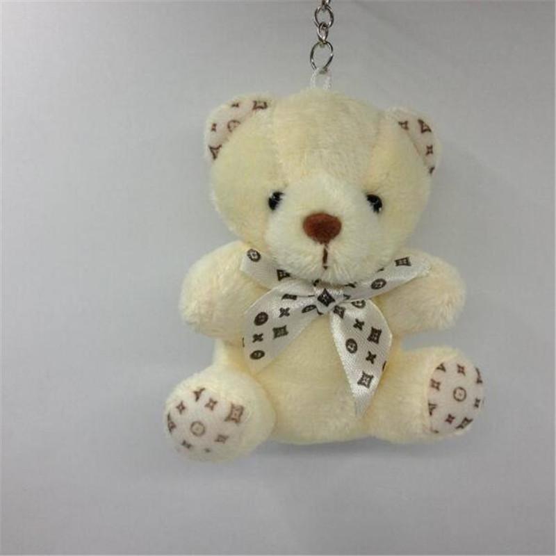 1PCS 10cm Plush Stuffed 4colors The Toys New Lovely Bow Knotted Bear Plush Pendant Stuffed Valentine's Day Gift For Children