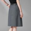 Women's High-Waist A-Line Suit Midi Skirt