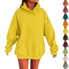 Felpa da donna a maniche lunghe oversize con maniche a spalla scesa oversize e cappuccio