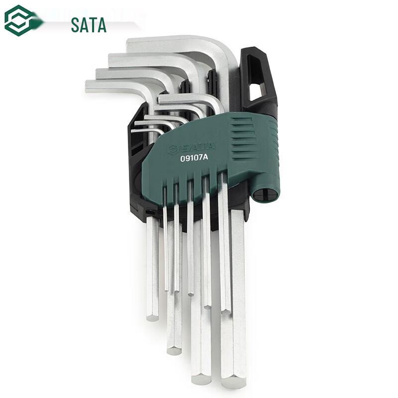 SATA 9-Piece Extra Long Hex Key Wrench Set 1.5-10mm