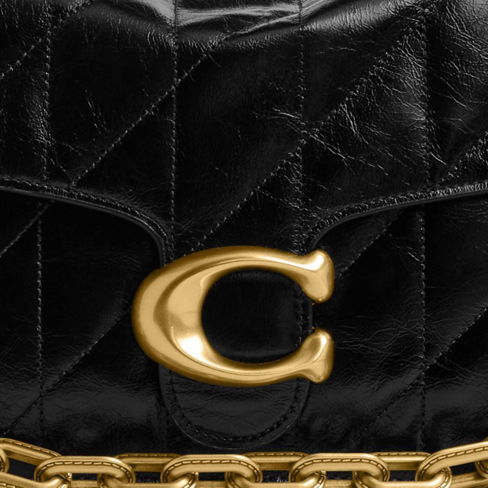 Coach Chain Tabby Shoulder Bag With Quilting Caf55 B4/Bk