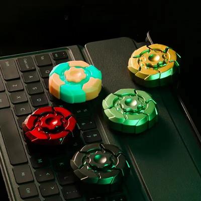 Magnetic Fidget Spinner Toy Stress Anxiety Relief Kids Teens Adults Glowing Fingertip Gyroscope Portable Travel Educational Sensory Spinning Toy