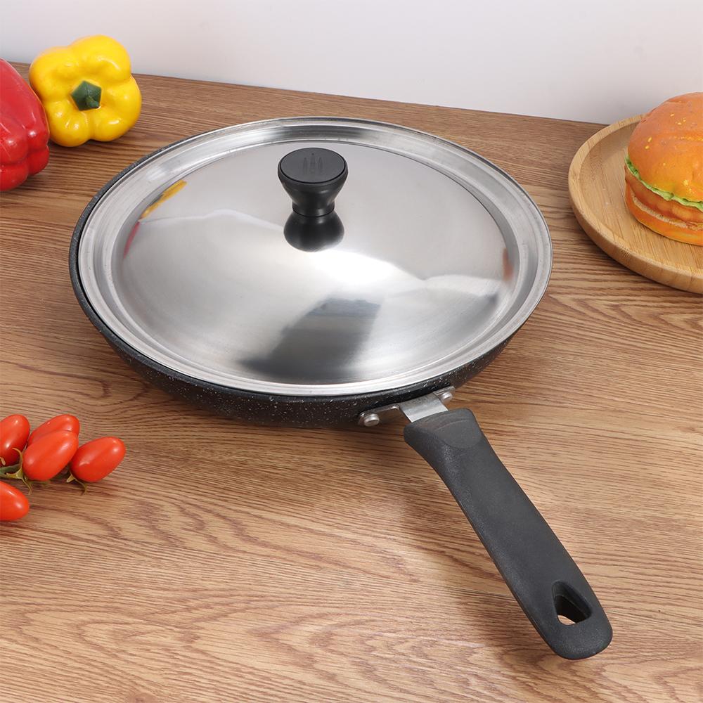 Durable 20-30cm Pot Lid Stainless Steel Universal Frying Pan Cover Anti-scalding Kitchen Food Lid Restaurant Kitchenware