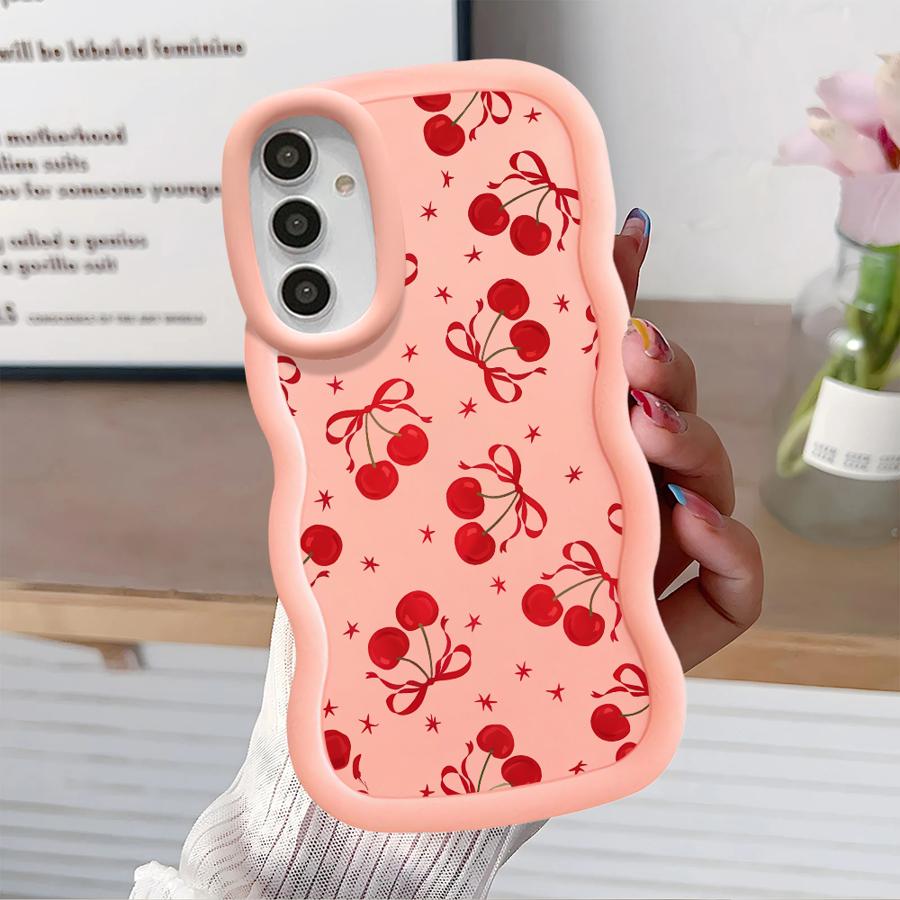 Case for Samsung Galaxy A14 A52 A13 A11 A15 A12 A21s A16 Soft Phone Cover A05 A23 A53 A03 A33 A22 A06 A04 Red Lovely Cherry