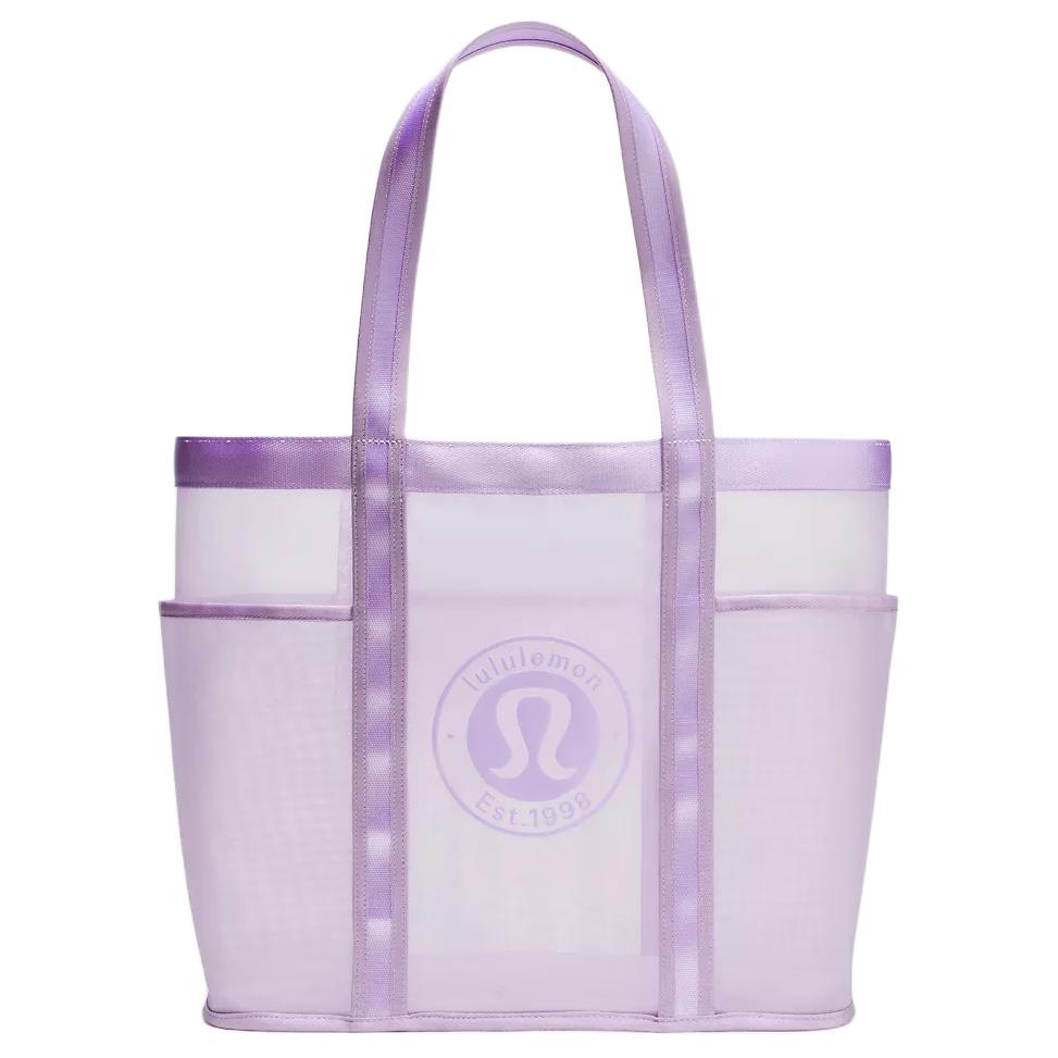 Lululemon Daily 20L Multi-Pocket Mesh Design Recycled Nylon Tote Bag Unisex Tote Bags Lavender LU9CJQS-0641 Lavender