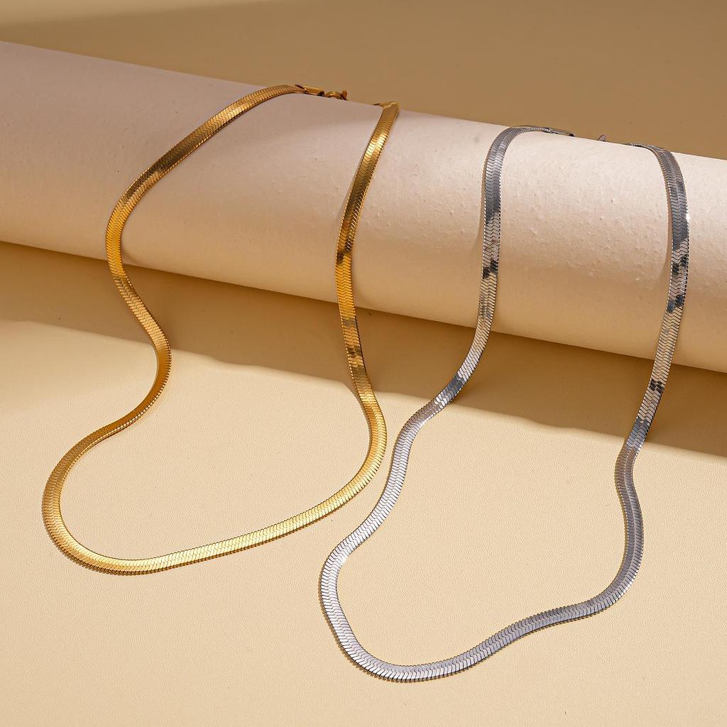 Stainless Steel Snake Chain Necklace: Elegant, Versatile Choker for Women