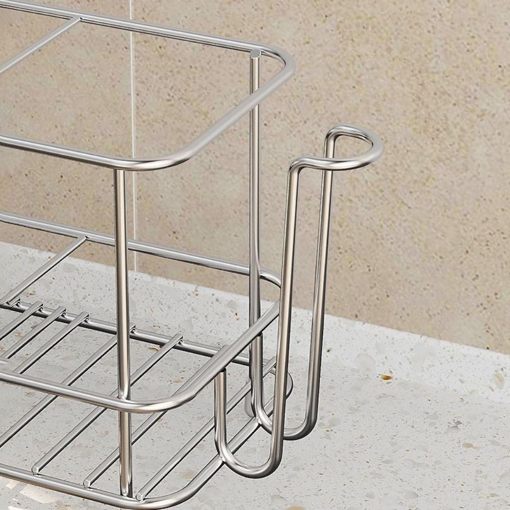 Stainless Steel Toothpaste Holder Multi-slot Electric Toothbrush Stand  Makeup Brush