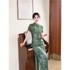 1011 New Chinese cheongsam women's clothing summer young high-end sense daily wear improved dress temperament long