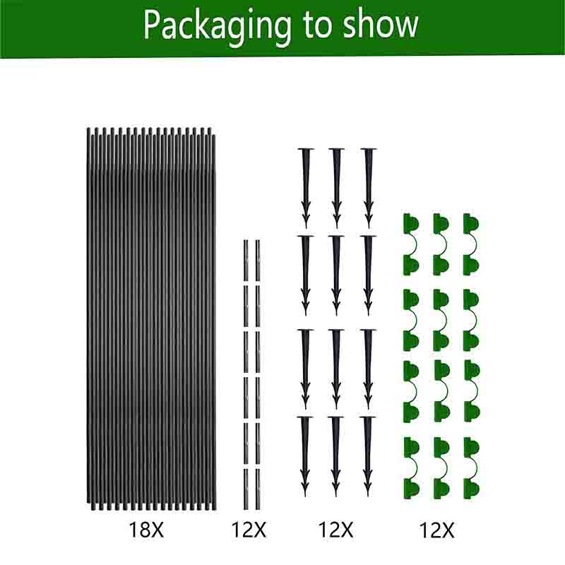 

30 шт. садовых дуг для сетчатого туннеля, садовые дуги, каркас теплицы, гибкая туннельная арка, дуги для защиты посевов для приподнятых грядок