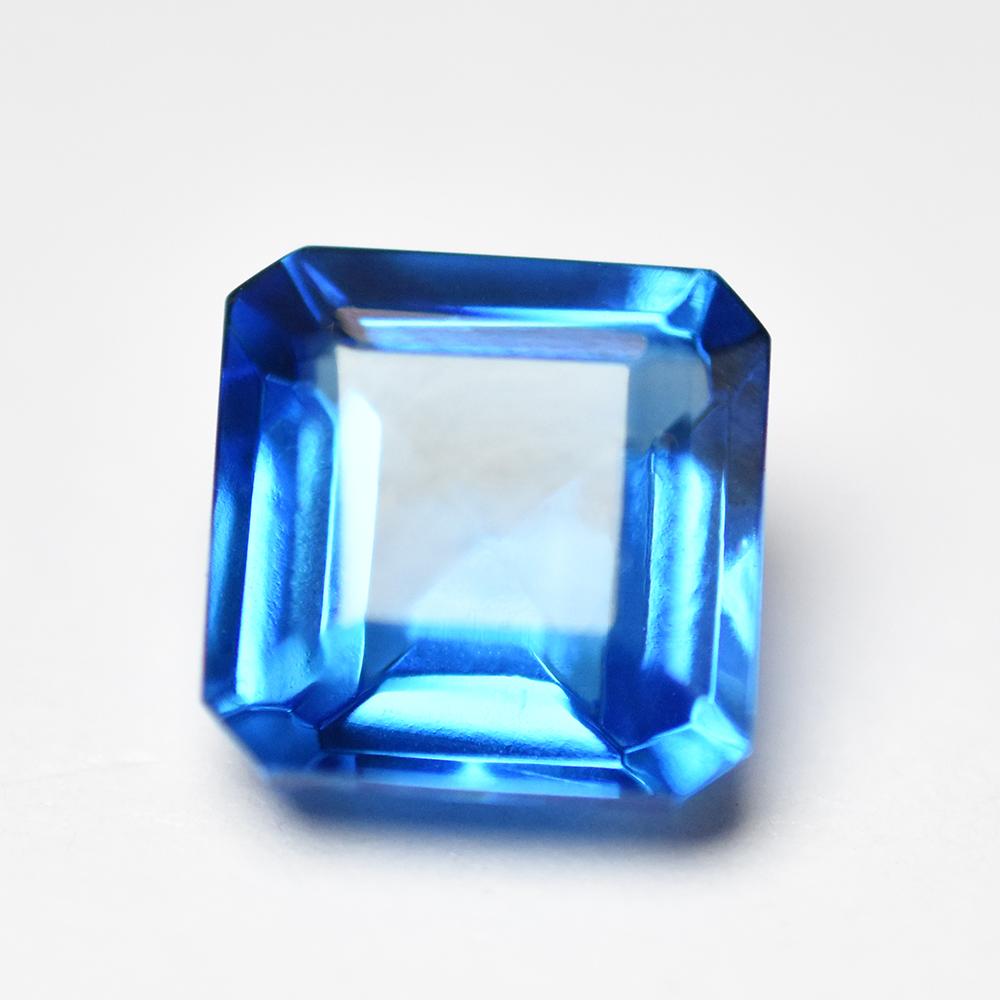Natural Blue Sapphire Loose Gemstone 7.4 ct Square Cut September Birthstone for Gem Collections
