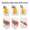 Pepper Corer, 2 In 1 Red Bell Pepper Seed Corer Remover Tool, Fruit & Vegetable Corers Quick Tools For Jalapeno Cutter Deseeder, Green Yellow,