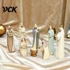 Christian Gift for Church 8 Pcs Resin Nativity Figurines Set, Scene Figures, Christmas Mantel Display Religious Tabletop Miniature Statues
