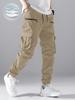Autumn New Tied Tote Overalls Men's Trend Versatile Outdoor Multi-bag Pants Men's Summer Thin Casual Sweatpants
