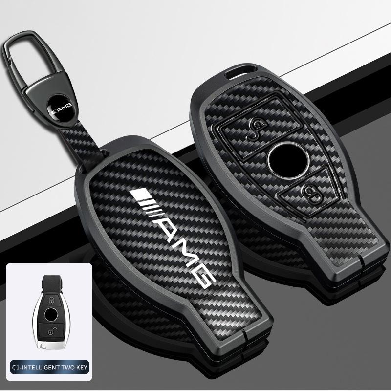 AABCV1 Car Key Case Cover Accessories For Mercedes Benz A C E S G Class GLC CLE CLA GLB GLS W177 W205 X167 AMG W223 W206 C260 C300 S400
