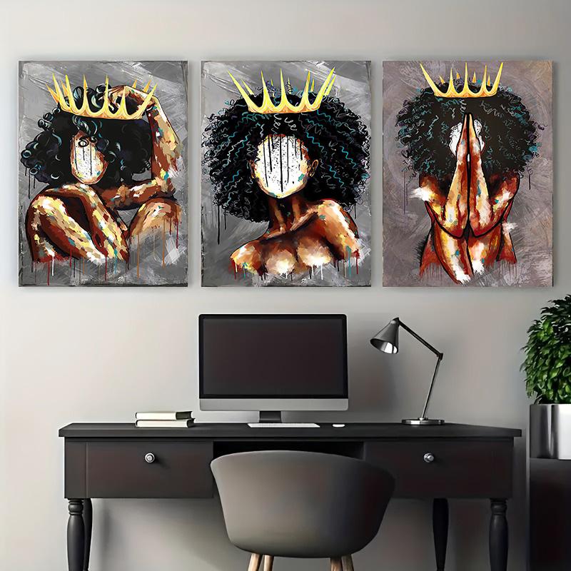 Африка Ангел Королева Черная Девушка Женщина Скандинавские Плакаты И Принты Настенное — фото 4