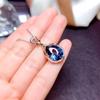 Sapphire-Toned Mermaid's Tears Pendant Necklace
