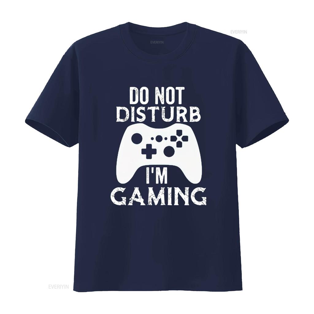 Mens Christmas Do Not Disturb I M Gaming T Shirt Video Game Gamer Black 3X Large Vintage Washed Streetwear Soft Comfortable