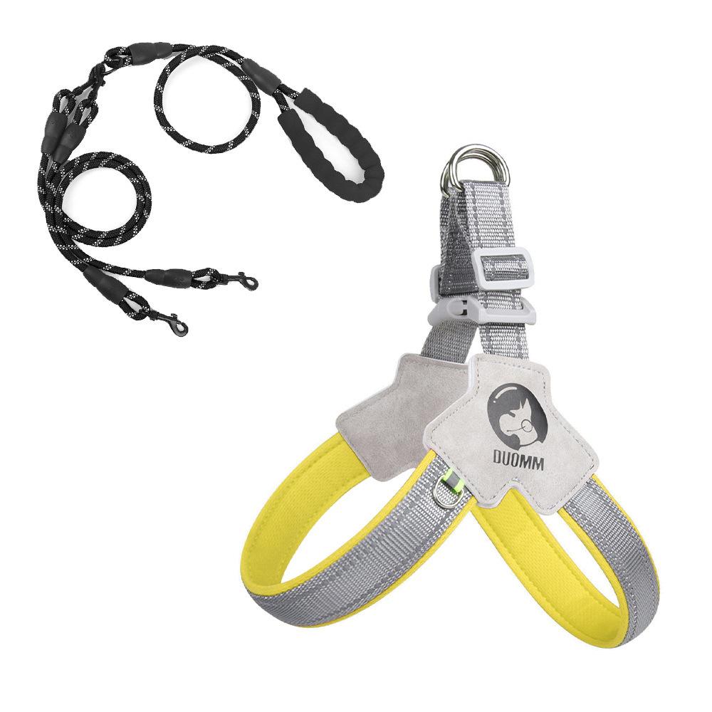 Puppy Chest Harness Saddle Pet Chest Harness Breathable Reflective Dog Leash Set Small & Medium Dog Traveling Products
