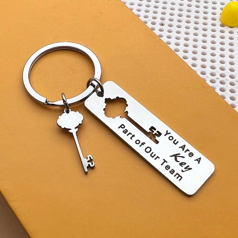 Stylové přívěsky na klíče s motivem zaměstnance, přívěsek na klíče z nerezové oceli, kroužky na klíče od auta, šperky, dárek pro ženy a dívky.