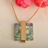 New Fashion Natural Abalone Shell Pendant Necklace For Women Girls Gold-color Collarbone Choker Party Wedding Jewelry