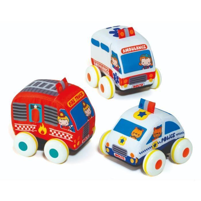 Police, Fire and Ambulance Cars - MOLTO - Toy - Indoor - Baby - 3 Years - Multicolor