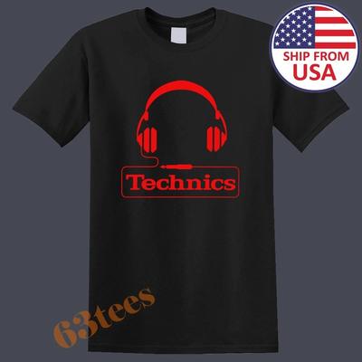Technics Audio Herren T-Shirt Damen Tee Top Unisex Schwarz Größe S bis 5XL