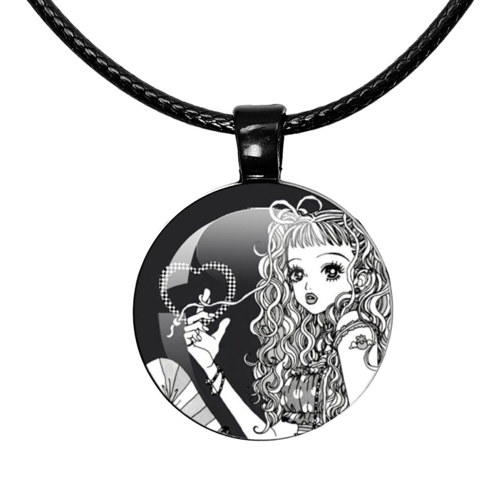 Ожерелье Paradise Kiss Аниме Юкари Хаясака Мивако Сакурада Черная веревочная цепочка Стеклянный кулон Ожерелье Шарм Украшения Подарок