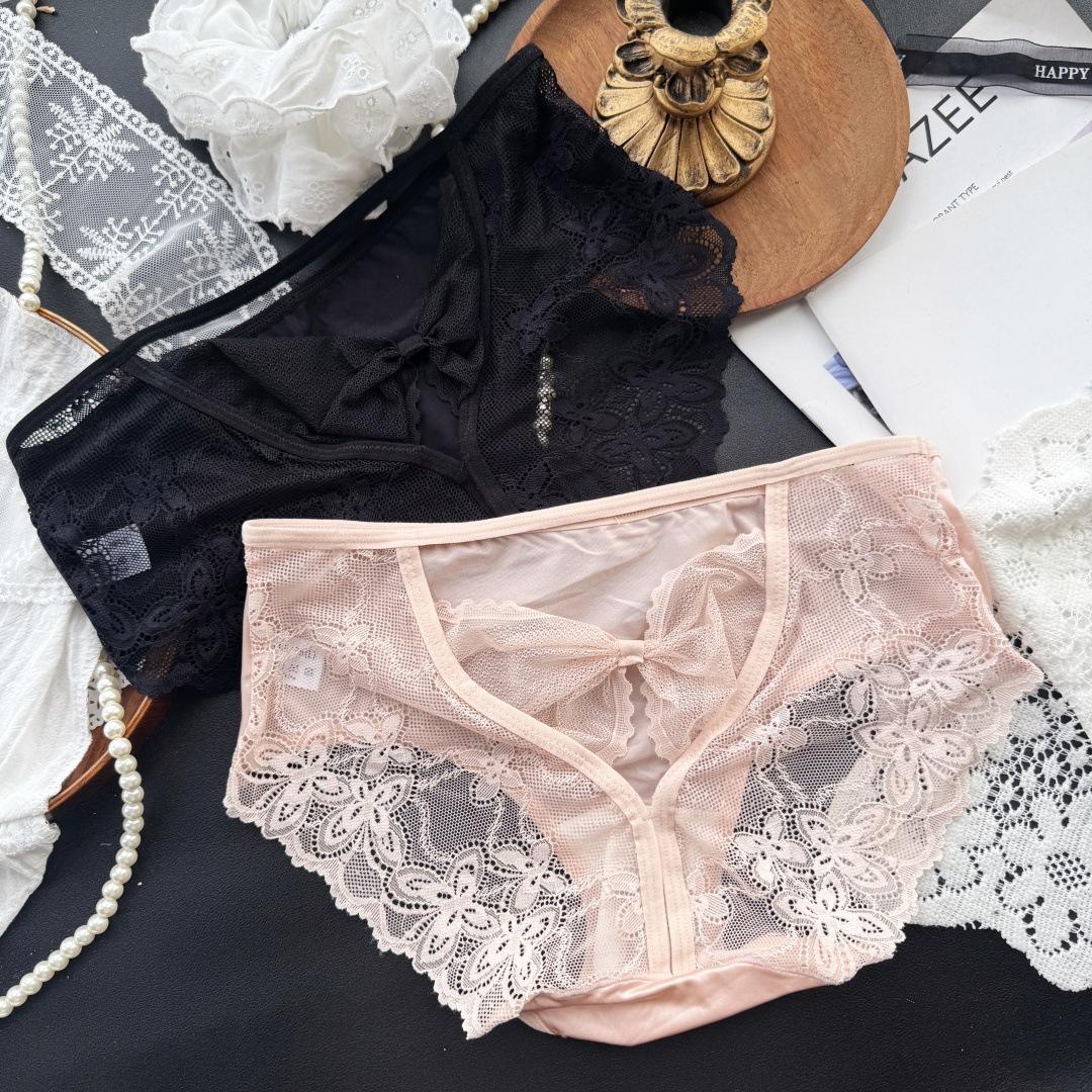 

Lady Summer Sexy Satin Lace After Hollow Jacquard No Trace Briefs L розовый