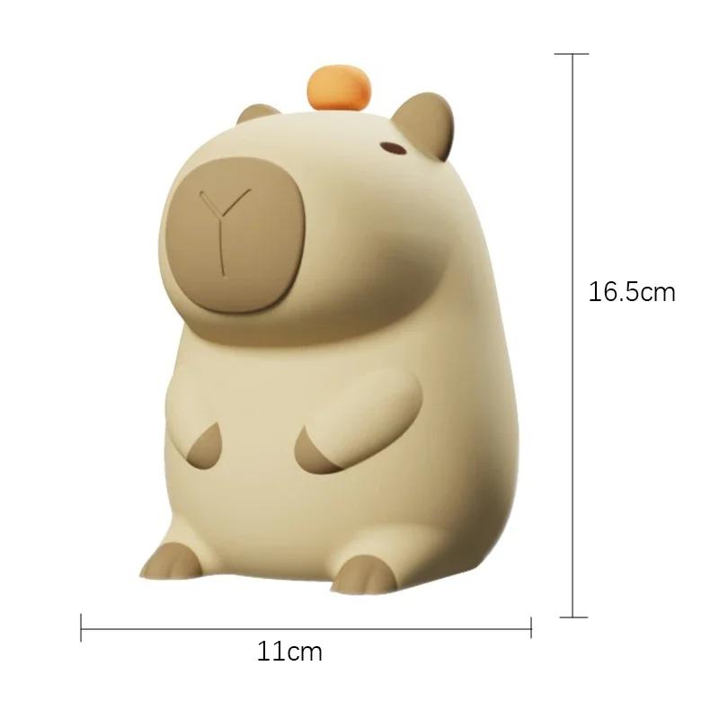 

Cute Cartoon Capybara LED Night Light Silicone Animal Lamp USB Rechargeable Timing Dimming Sleep Night Lamp for Children s Gifts USB Plug