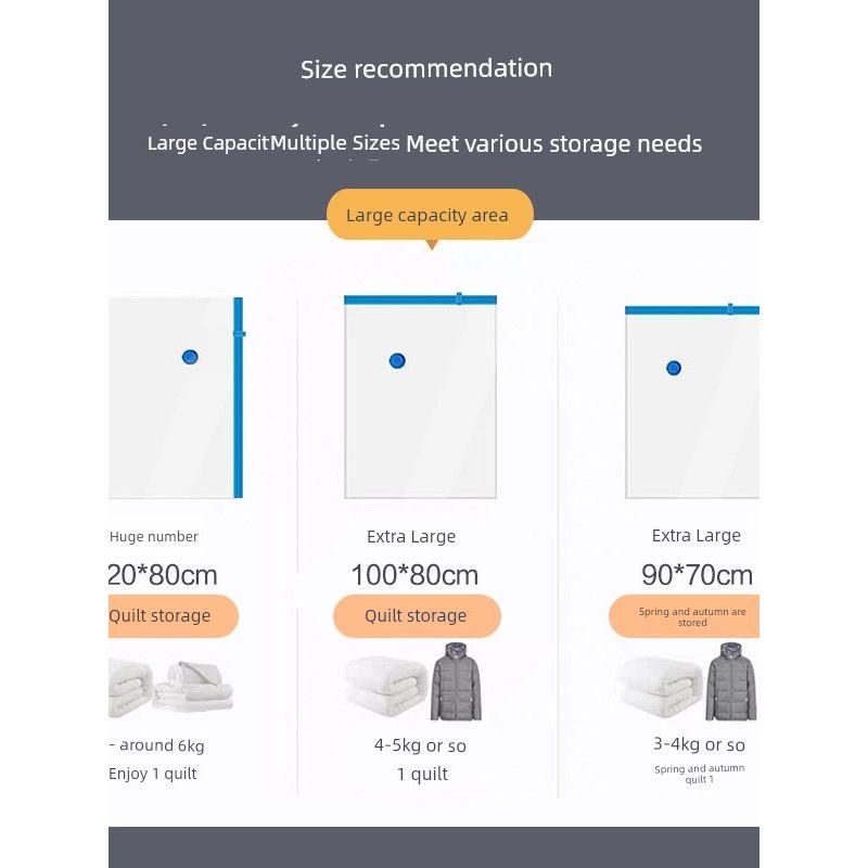 Air-Extraction Compression Bags for Storing Cotton Quilts and Clothes, Vacuum Storage Bags, Special Extra-Large Size for Quilts, for Home Use
