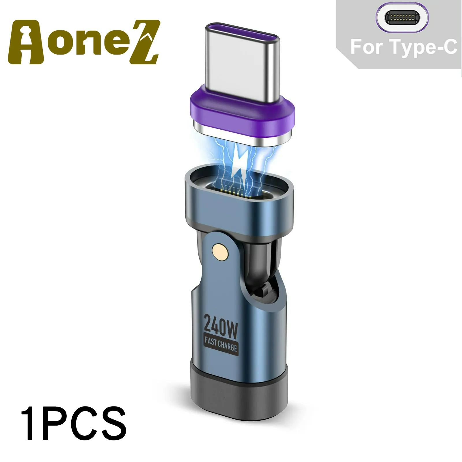 

240W Type C Adapter USB-C to Type-C Fast Charging Cable Magnetic USB C Female Converter for Macbook iPhone 16 15 17 Xiaomi