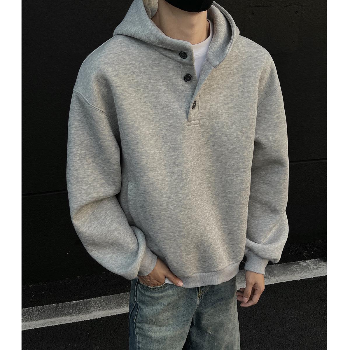 Unisex Premium Boxy Heavyweight Hoodie - Short, Wide Fit for Autumn/Winter Medium серый
