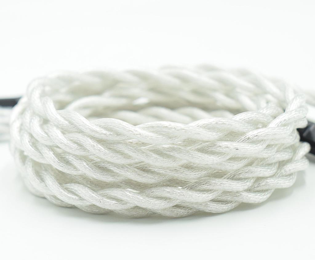 2pin Balanced Coaxial Cable Copper Mixed Wire 2pin Earphone Upgrade Cable Earphone Replacement Cable [JSHiFi-Memory] 4.4mm Re-cable 2-core