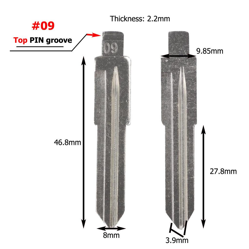 jingyuqin 10ps #09 27 64 No.145 Flip Remote Key Blade For Mazda 3 5 6 m6 rx8 mx5 Miata CX-7 CX-9 RX-8 CX-9 KD key Blank Replace