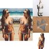 Premium Quality Women's Swimwear Stripe Bikini Set For Stylish Beachwear Fun