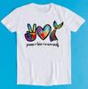 Peace Love Mermaid Lesbian Gay LGBTQ Pride Retro Funny Art Drawing Gamer Anime Cult Meme Music Movie Gift Tee T-Shirt K1155