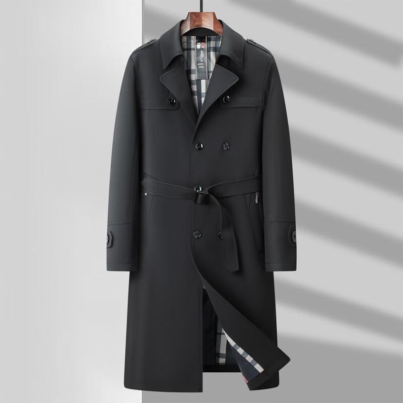 Men's Mid-Length British Style Trench Coat