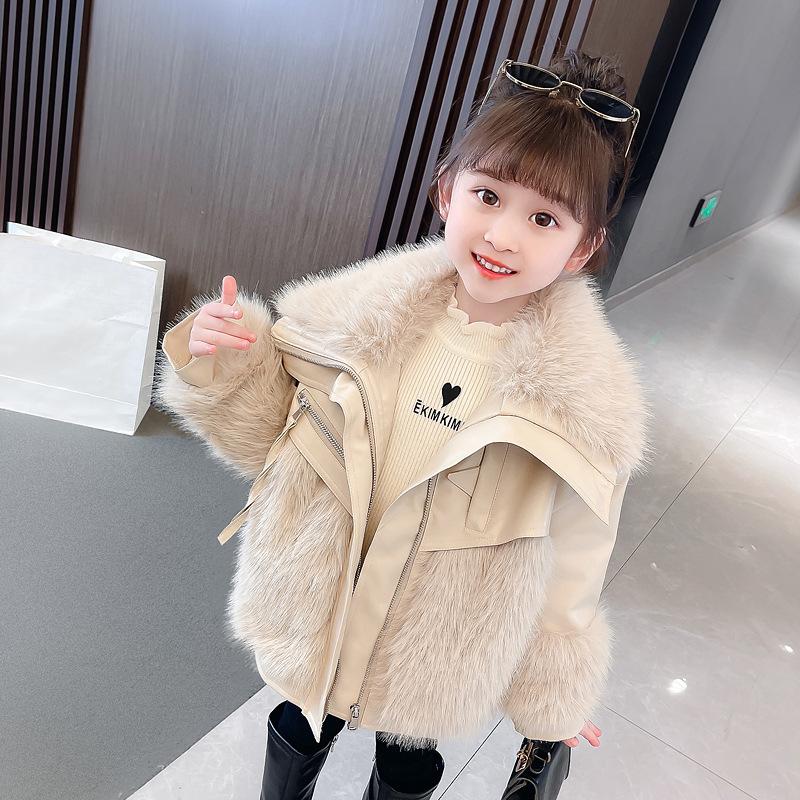 Dívčí vatovaný kabát Podzimní a zimní oblečení pro holčičky Zesílené topy a bundy