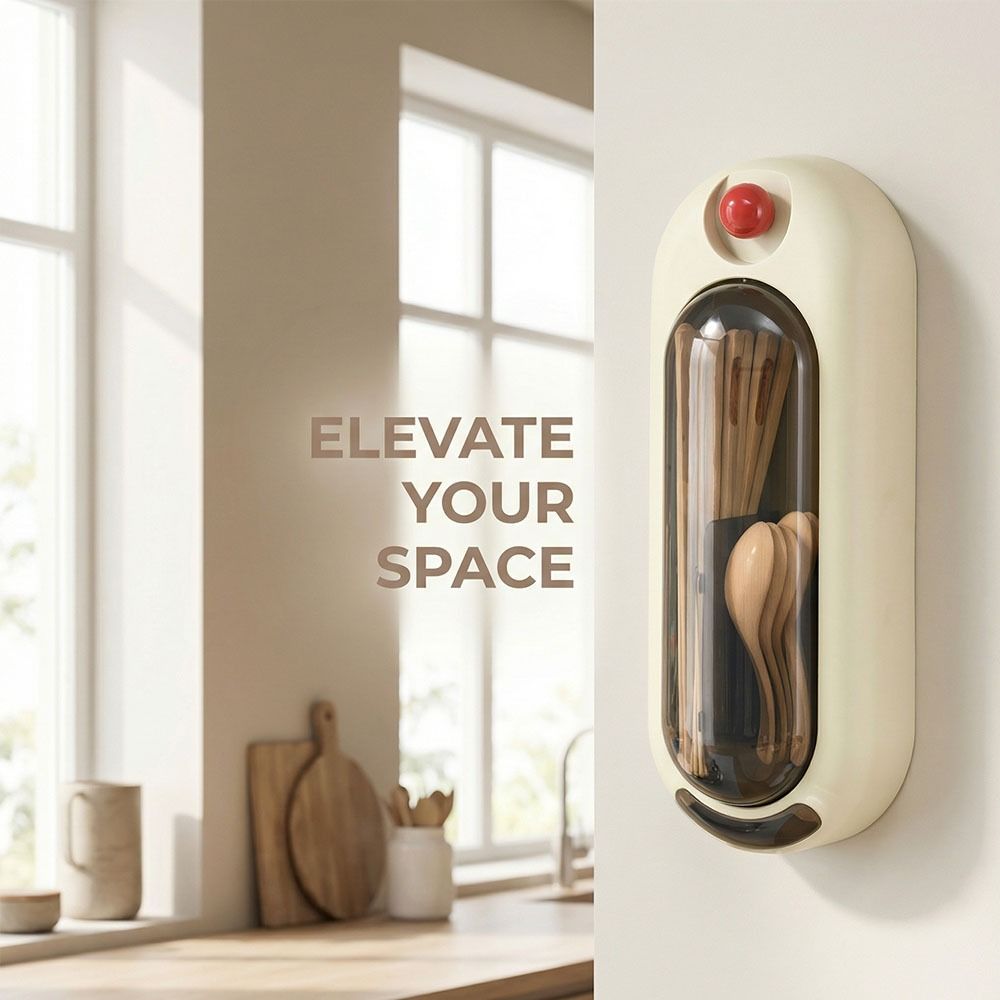 Dustproof Rotatable Chopstick Holder Quick Air Drying Chopsticks  Basket  Kitchen