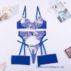 Stylish Steel Ring Embroidery Mesh Garter Belt Set - Multi-Color Body Shaping with Split Design