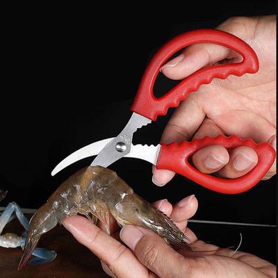 Taglia gamberetti da cucina in acciaio inossidabile Strumento per togliere la lenza dai gamberetti Forbici per frutti di mare Forbici per aragoste e gamberi