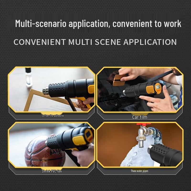 Deli 2000W Industrial Hot Air Gun with Digital Display