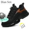 Safety Shoes for Men Steel Toe Shoes Indestructible Anti-Puncture Lightweight Breathable Work Sneakers for Construction Site