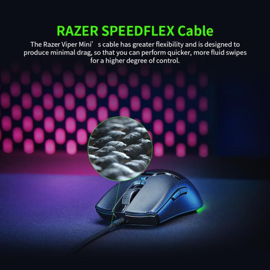 for Razer Viper SPEEDFLEX Cable Chroma Wired Mouse RGB Lightweight 8500DPI Optical Sensor