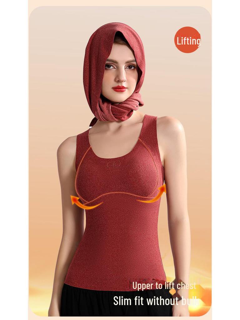 Damen Beheizte Kaschmirseide Antibakterielle Thermoweste